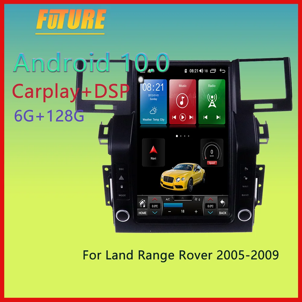 

Автомагнитола 2 Din для Land Range Rover Sport 128-2005, стерео, мультимедийный плеер на Android, GPS-навигация, сенсорный экран, головное устройство, 2009 ГГц