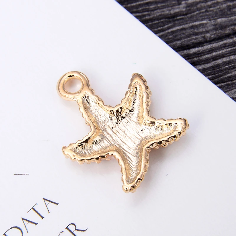 10pcs/lot Fashion creative marine starfish and five-pointed star diy jewelry accessories high quality jewelry necklace pendant