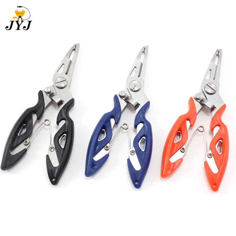 Tackle Tool pliers Fish Use Tongs Multifunction Scissors Fishing Plier Scissor Braid Line Lure Scissors Hook Remover safety rope