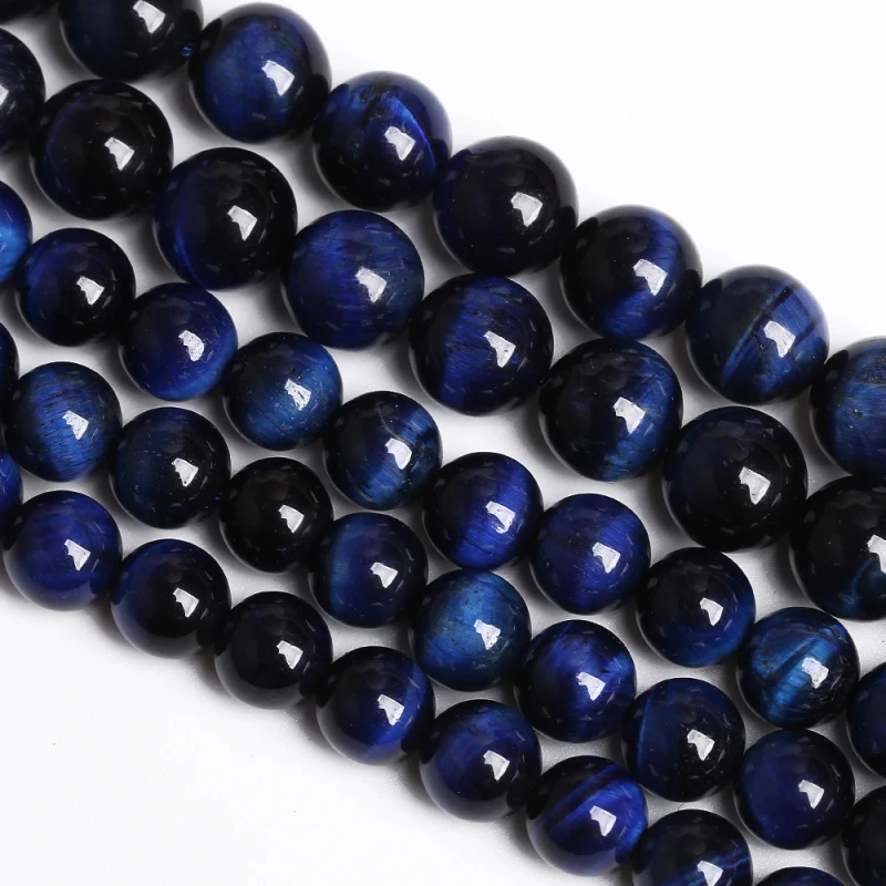 

Natural Blue Tiger Eye Stone Beads For Jewelry Making Round Loose Beads DIY Bracelets Accessories 4 6 8 10 12 14mm Hight Quality