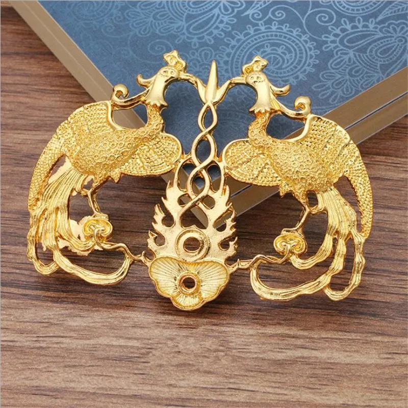SIXTY TOWFISH 2 Piece DIY Jewelry Accessories 75*56.5mm Alloy Ancient Retro Style Materials Flower Charms