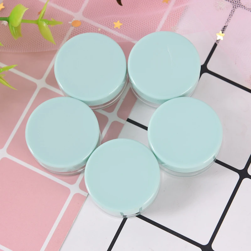 

5 Pieces of 5 G Small Capacity Plastic Empty Cosmetics Refillable Eye Shadow Makeup Cream Jar Container Bottle