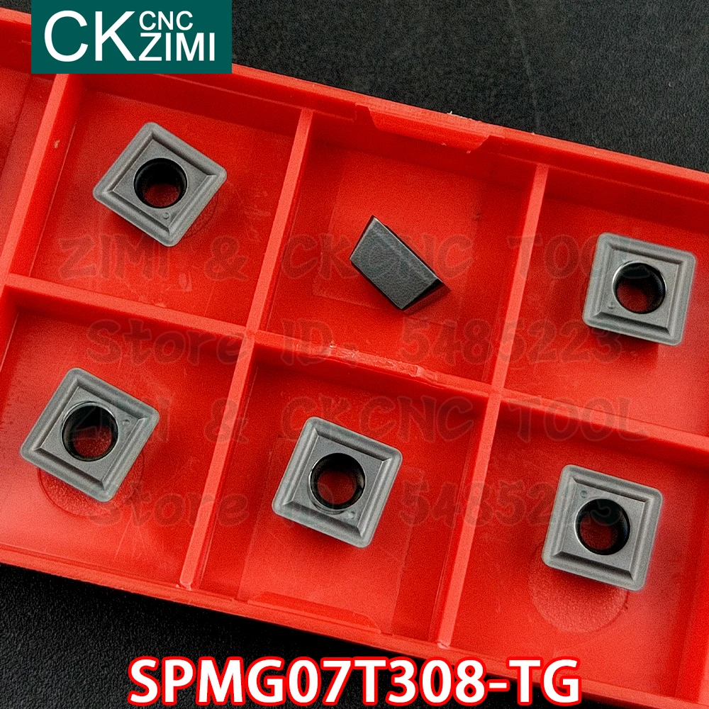 Tablete spmg 07t308 t inserções de metal, ferramentas de torno cnc para aço inoxidável, pastilha de metal indexável em u