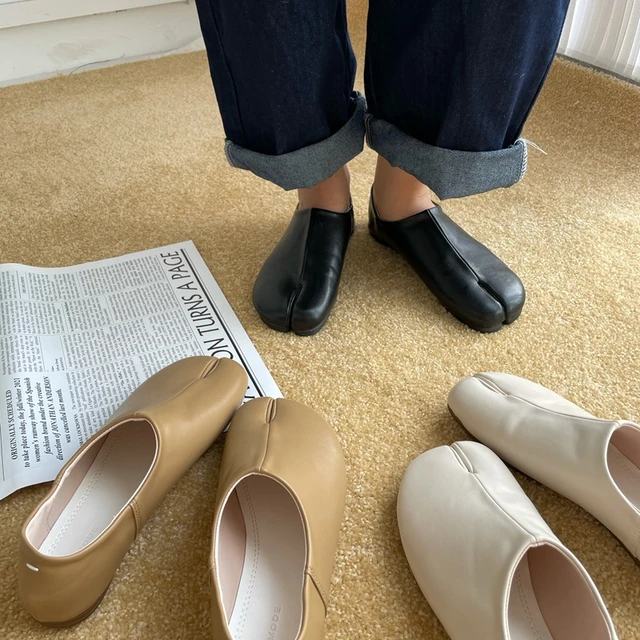 Womens Shoes Ninja Split Toe Leather Ninja Tabi Shoes Flats Shoes Women Tabi Women Aliexpress