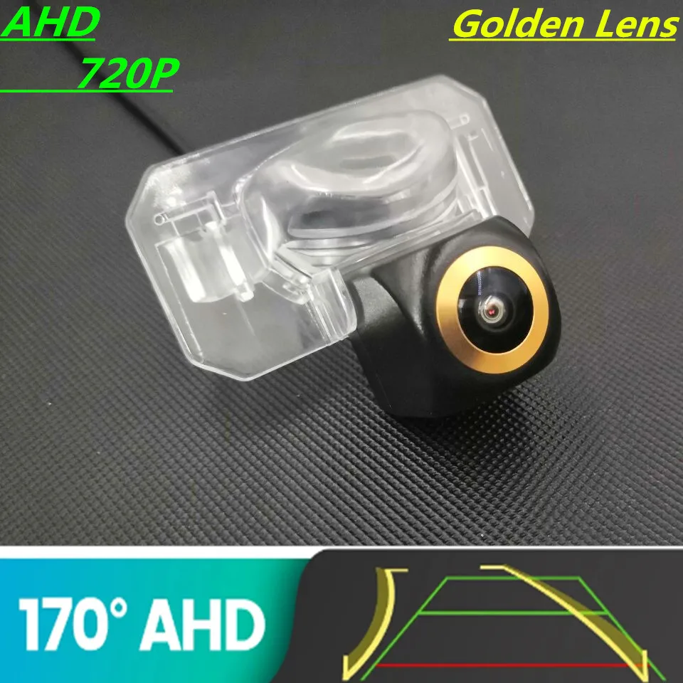 

AHD 720P Golden Lens Trajectory Car Rear View Camera For Honda CIVIC MK7 MK8 MK9 Accord CITY 2008-2010 Reverse Vehicle Monitor