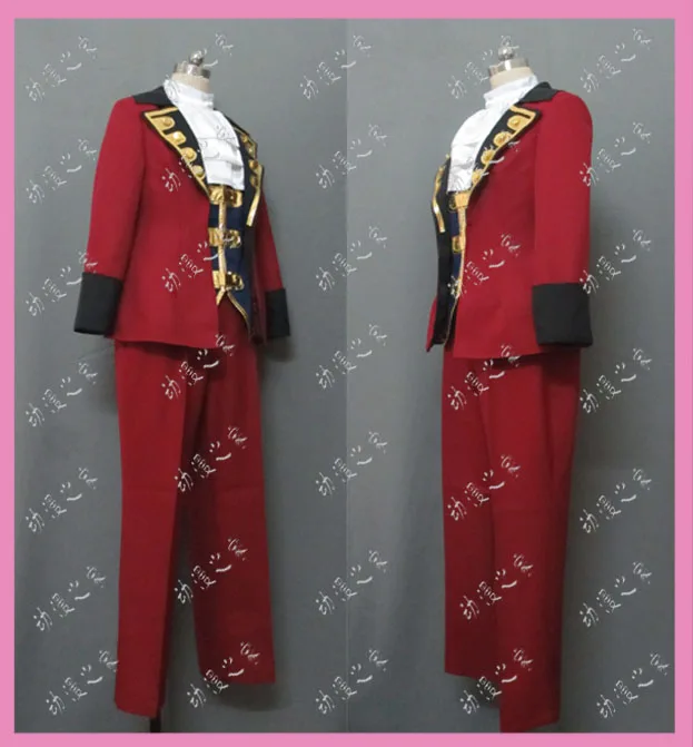 Ace Attorney Miles Edgeworth Red Suit Outfit Men Women Full Set Halloween Adult Christmas Clothings Cosplay Costume