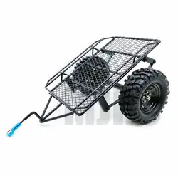 Metalowe podwójne koło do holowania przyczepy Hook220 * 205mm dla gąsienica RC D110 RC4WD YOKOMO TAMIYA 90046 90047 90053 TRX4 D90 CC01