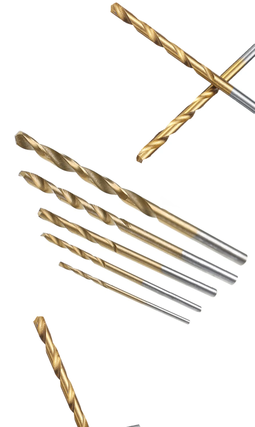 Juego de brocas de acero de alta velocidad HSS, herramientas eléctricas de alta calidad, recubiertas de titanio, 1-3mm, 50 unidades