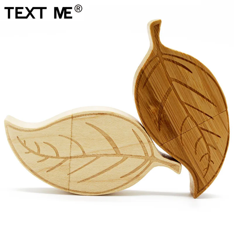 

TEXT ME 2 model Maple wood Carbonized bamboo Leaves style usb flash drive pen drive 4GB 8GB 16GB 32GB 64GB usb2.0 pendrive