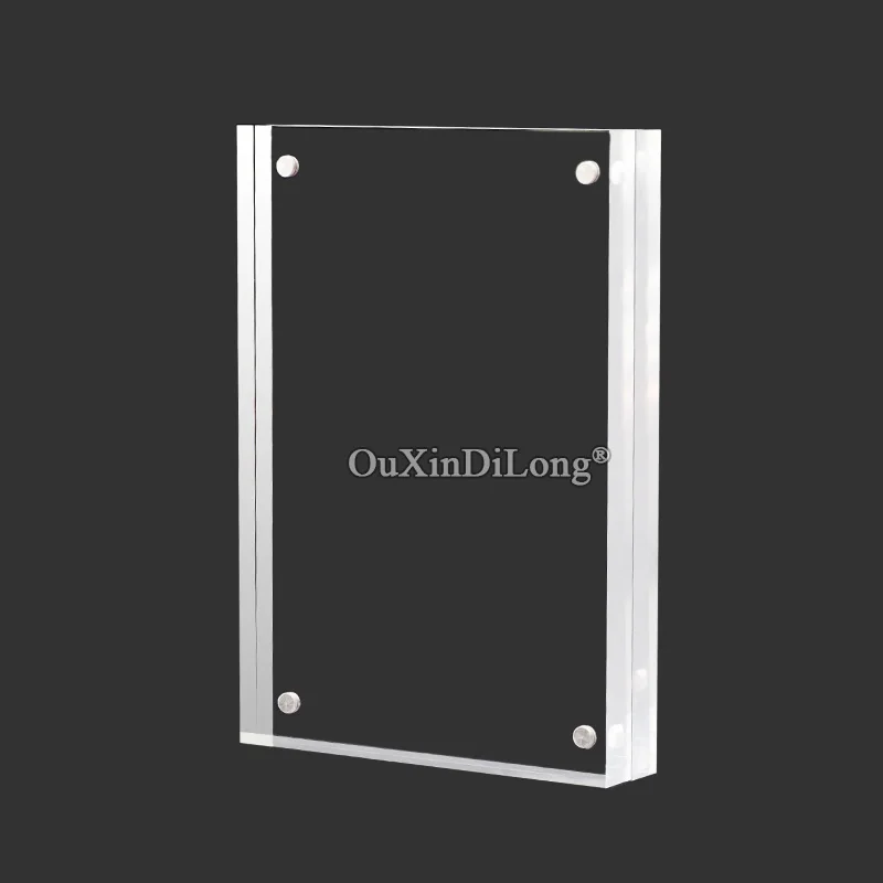 1PCS 5/6/7/8 Inch Magnetic Acrylic Photo Frame Photo Poster Display Frame Table Sign Price Tag Clear Label Paper Promotion GF532