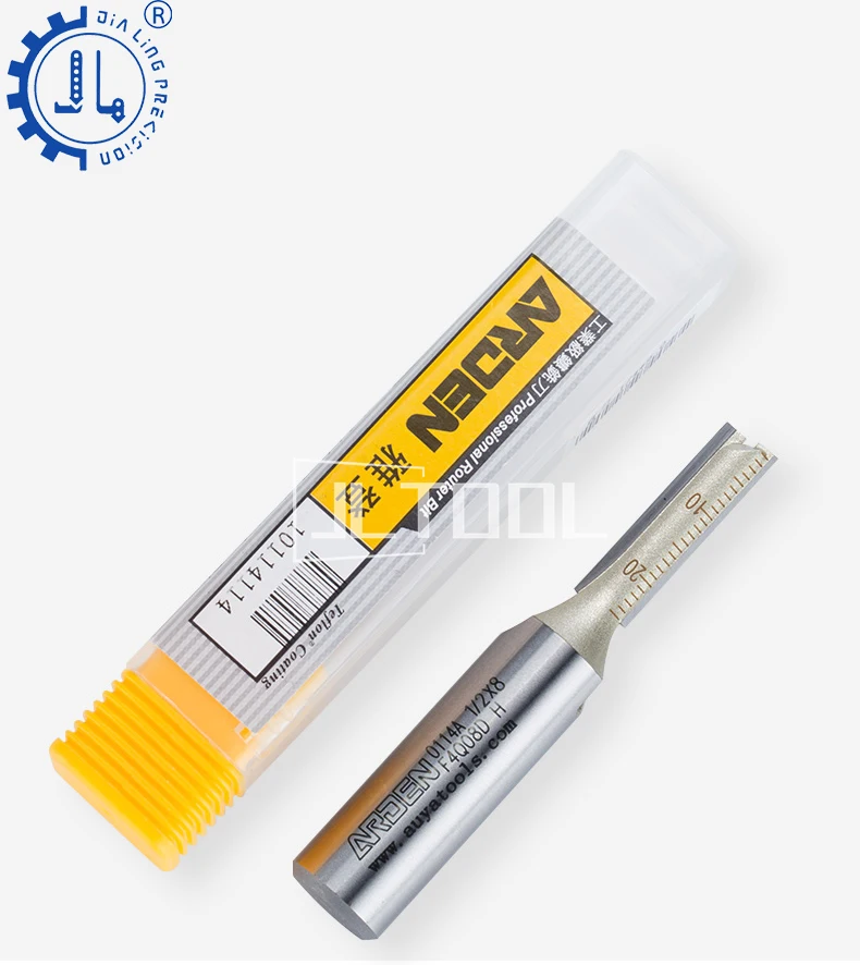 Arden 1pc Two Flute Straight Bits Router Cutter Woodworking Shank Two Flutes Straight Bits Jointing Grooving