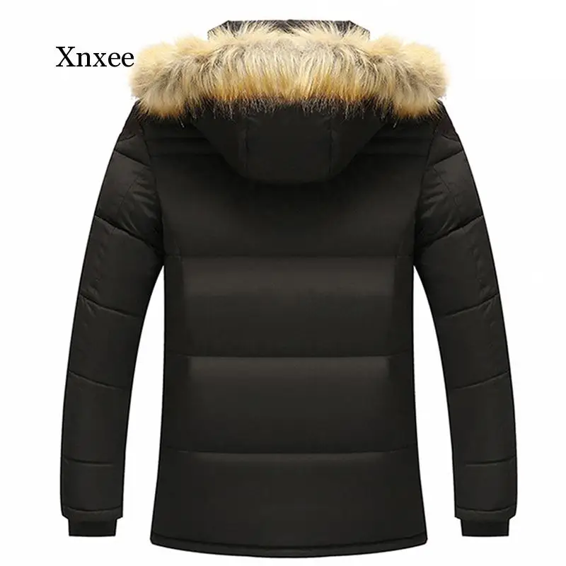 Winter Windproof Parkas Men Solid Parkas Cotton Padded Men Casual Jackets Thicken Coats Overcoat Warm Clothes