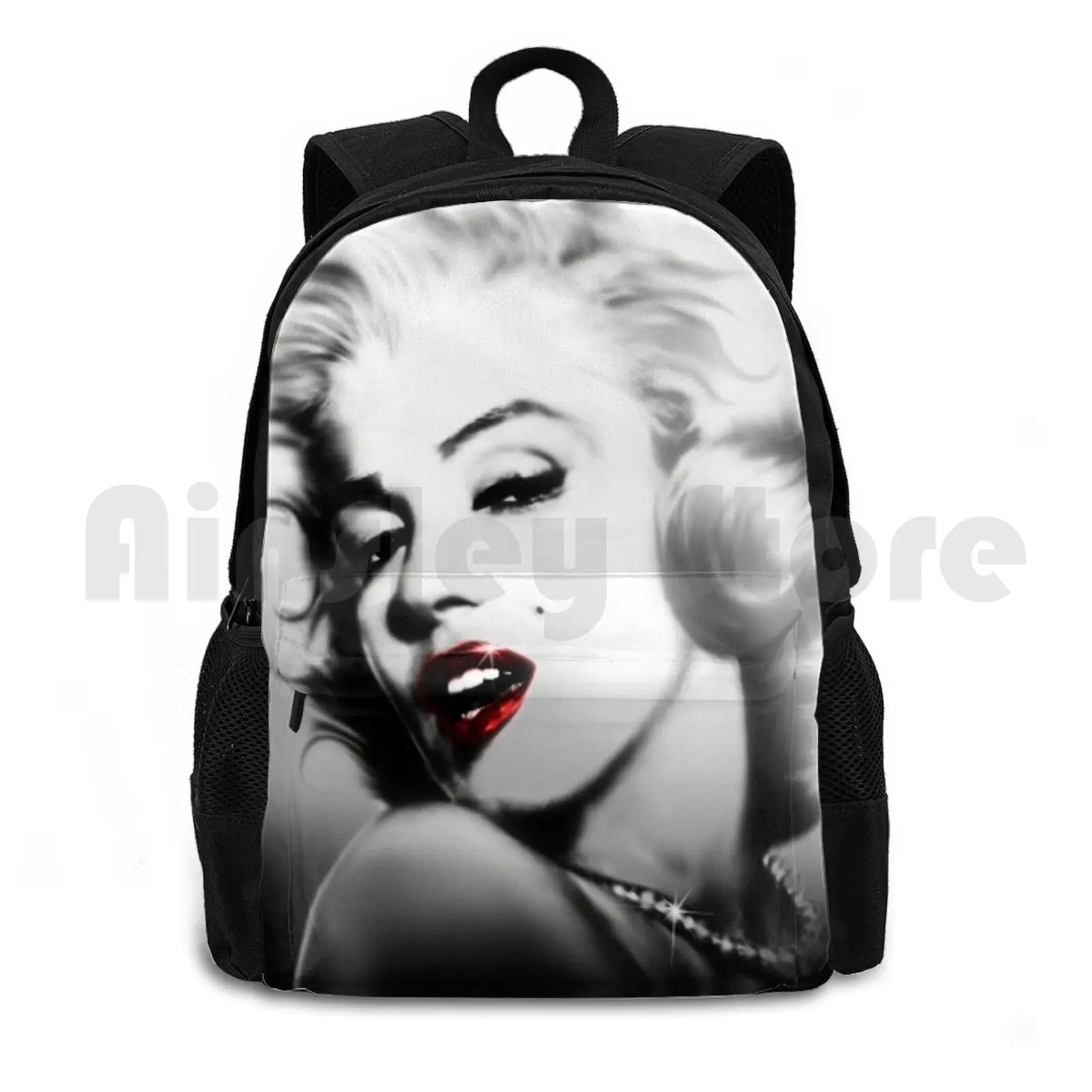 Marilyn Monroe Outdoor Hiking Backpack Riding Climbing Sports Bag Marilyn Monroe Lips Red Woman 50s Sexy Cool Sale Home Money