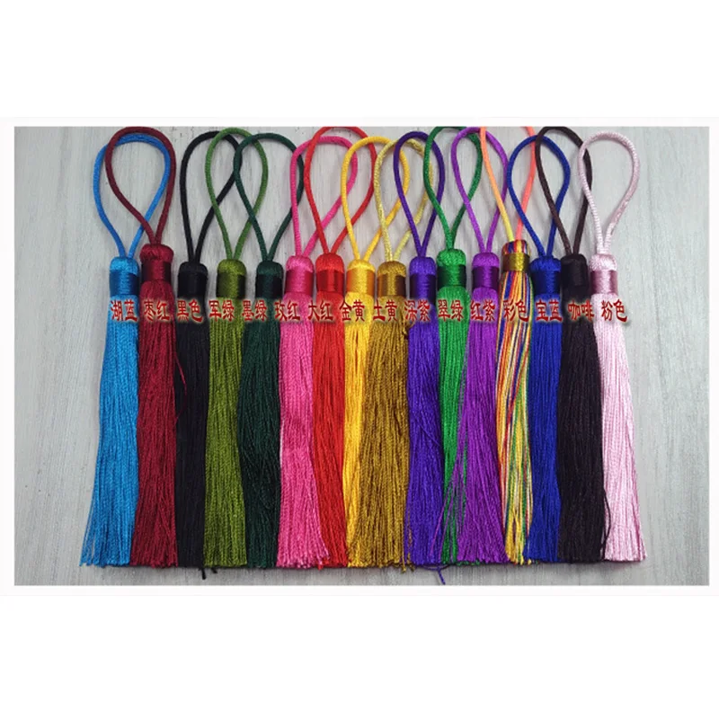 12pcs/lot 12cm Tassel Hanging Rope Silk Fringe Tassel Decorative Tassels For Sewing Curtains Garment Home Decoration Accessories