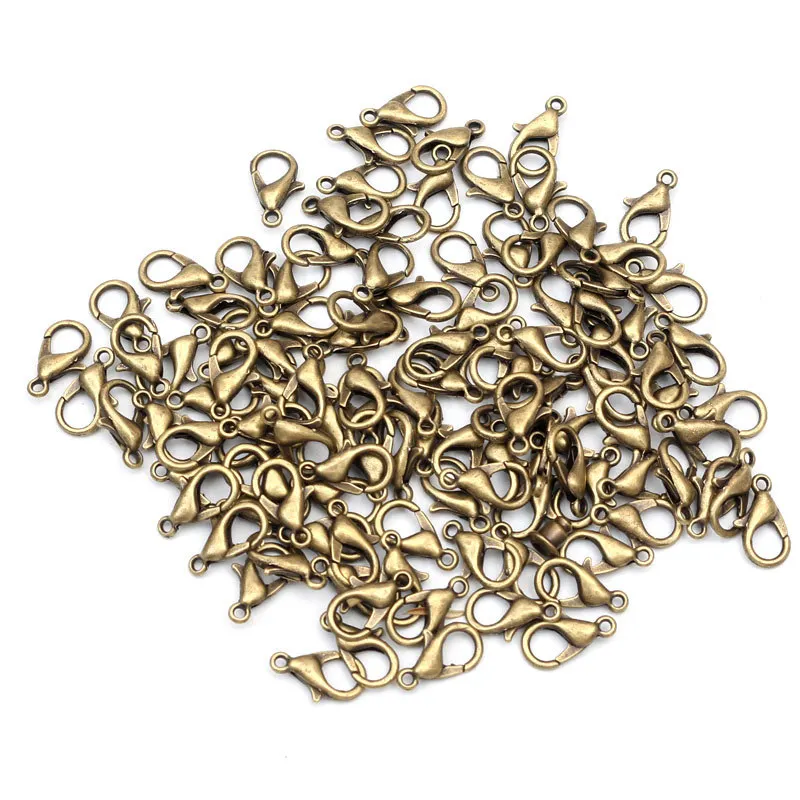 50pcs/lot Lobster Clasp Hooks End Clasps Connectors for Necklace&Bracelet Chain DIY Fashion Jewelry Findings