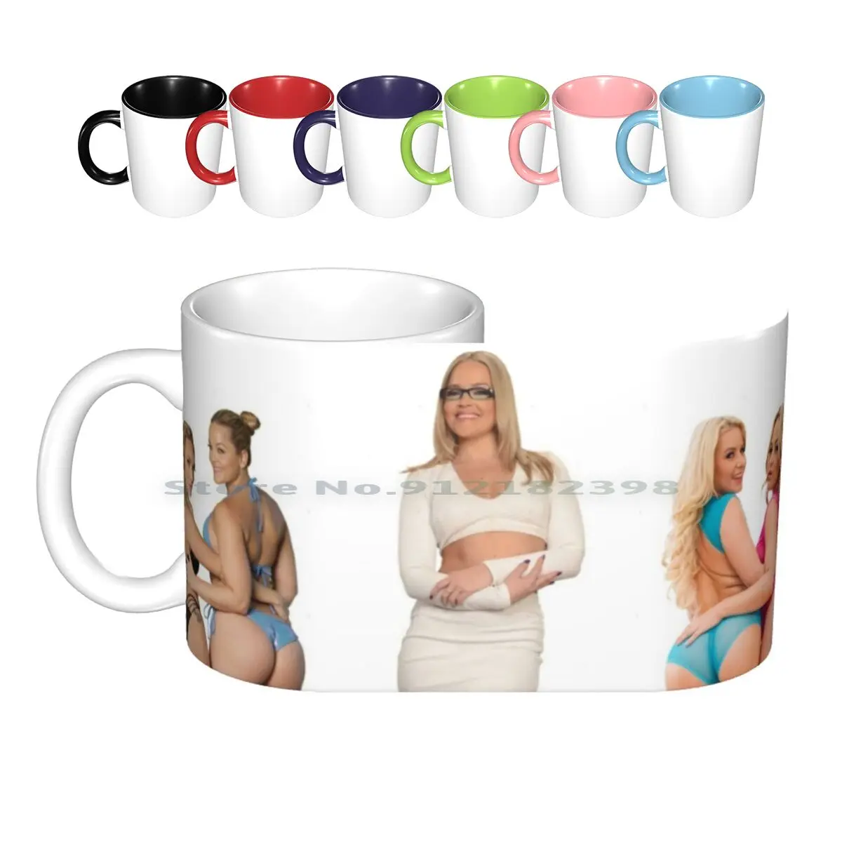 Alexis Texas Sticker Pack Ceramic Mugs Coffee Cups Milk Tea Mug Alexis Texas Anikka Albrite Aj Big Busty Boobs Blonde Lesbian