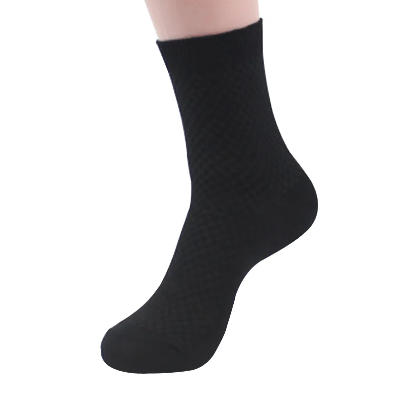 New Bamboo Fiber Men Socks Comfortable Solid Color Men's Middle Tube Socks Business Casual Wild Men Socks