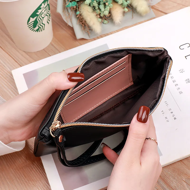 Women Casual Wallet Hollow Leaves Soft PU Leather Lady Zipper Phone Pocket Credit Card Holder Female Purse Coin Money Bag Clutch