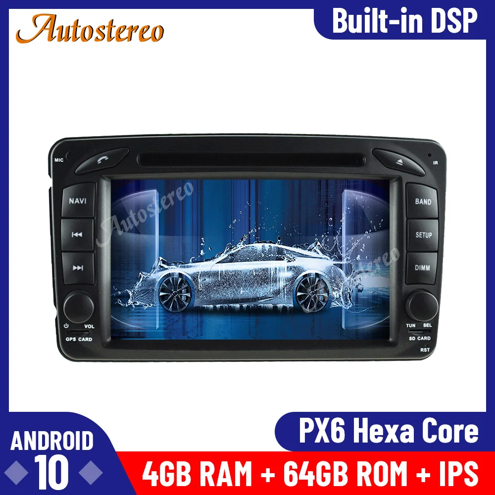 

4 ГБ + 64 ГБ DSP PX6 Android 13.0 для BENZ W209 Автомобильный DVD GPS-навигатор Автомобильный мультимедийный плеер Головное устройство Магнитофон IPS 360 HD