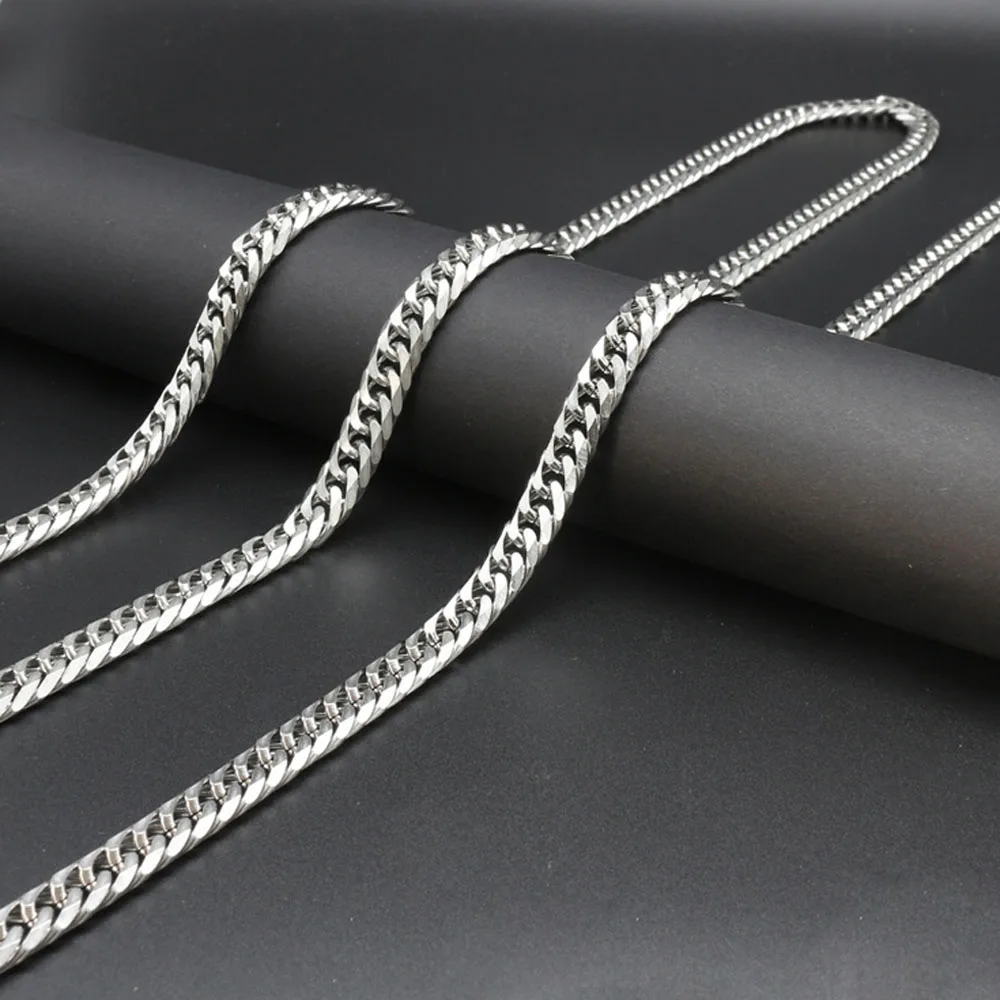 Men's Cuban Link Chain Size 3.6/5/6/7/8/9mm Men's Punk Necklace Stainless Steel Male Fashion Jewelry Gifts for Men