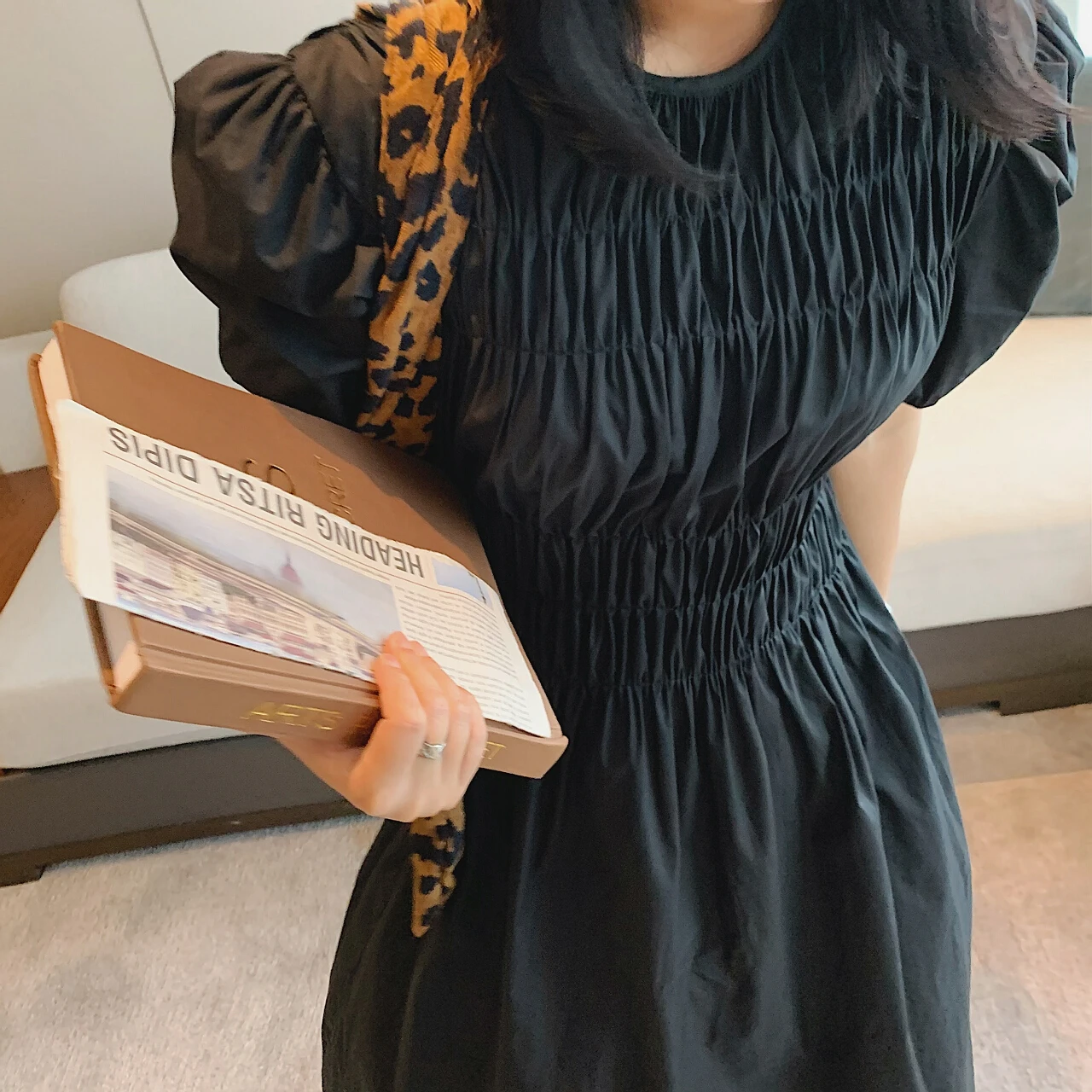 2023 Women\'s Summer Pleated Dress New Woman Y2k Casual Maxi Long Sundresses Kawaii Female clothing Tunics Black Sexy Urban Prom