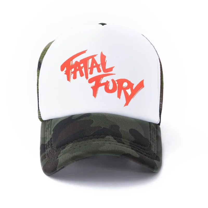 Terry Bogard Mesh Caps The King of Fighters FURY F Hat Cosplay Visor Cap Hat Summer Mesh Caps Unisex