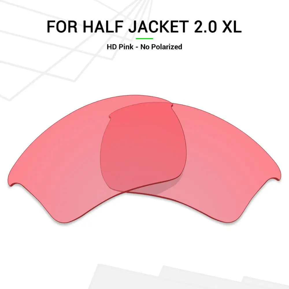 

SNARK Replacement Lenses for Oakley Half Jacket 2.0 XL Sunglasses HD Pink