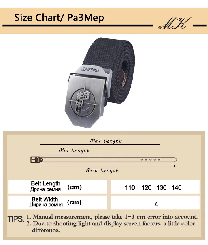 Maikun Metal Automatic Buckle Canvas Belts for Men Military Tactical Men Belt Casual Style Men Belt