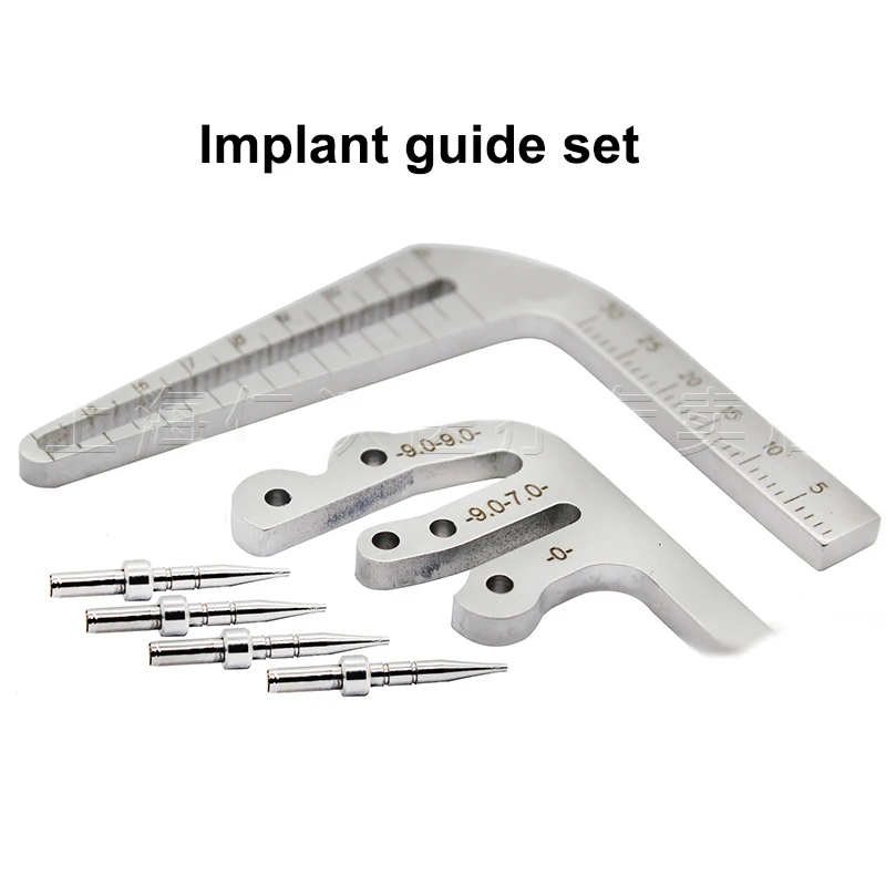 Dental Implant Guide Set Oral Planting Locator Positioning Guide Drilling Positioning Ruler Angle Ruler Implant Tools Dentist