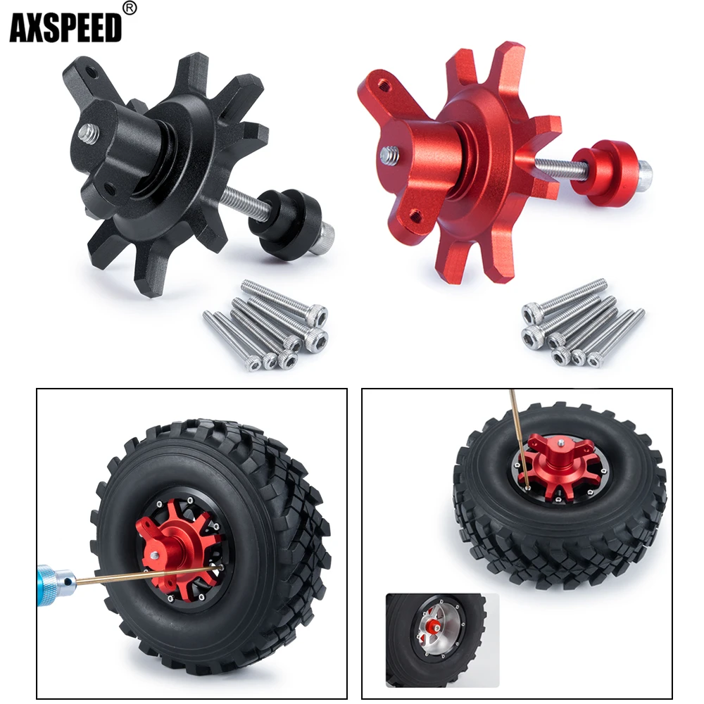 AXSPEED Wheel Tire Repair Tools Press Tyre Remover Tire Clamp for 1/10 RC Crawler Car 1.9 & 2.2 inch Wheel Rim Hubs