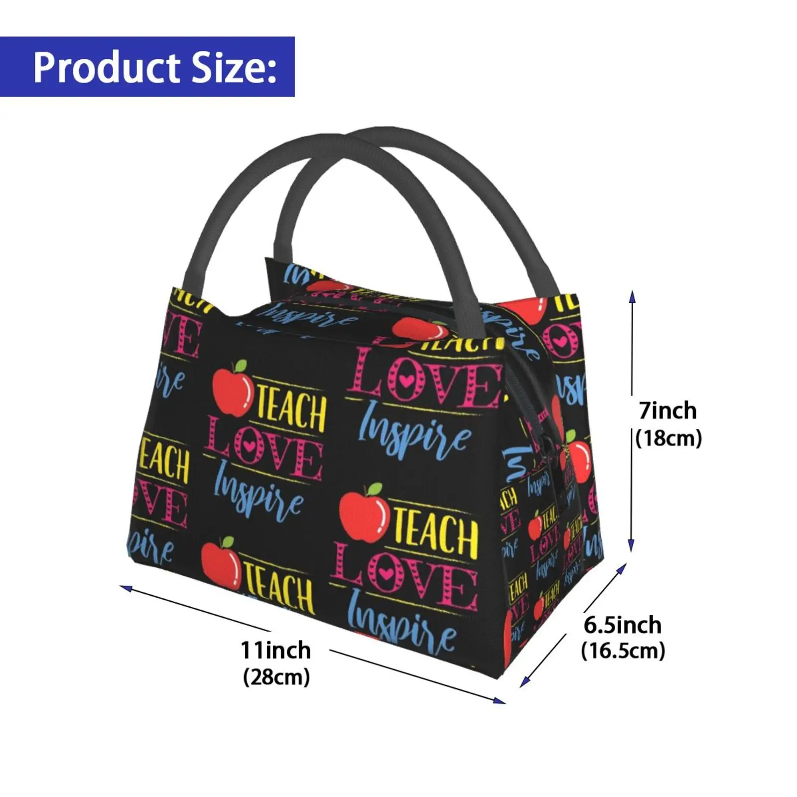 Portable Insulation Bag Teach , Love , Inspire-A Teacher Appreciation Gift Christmas Teacher Inspire