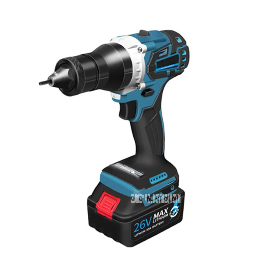 MF-9616 Brushless Memukau Gun Automatic Rivet Nut Gun Listrik Blind Rivet Gun dengan Baterai Lithium 26V5200mAh / 26V2200mAh