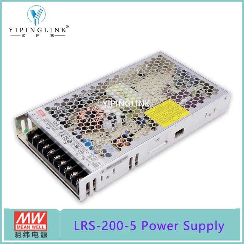 Meanwell LRS-200-5 Switching Power Supply 5V 40A High Efficiency Long Service Life For Full Color LED Display Video Wall