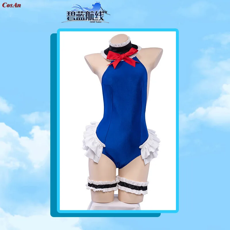 

New Product Game Azur Lane Cosplay Costume Summer Fashion Sexy Blue Swimsuit Jumpsuit Activity Party Role Play Clothing S-L