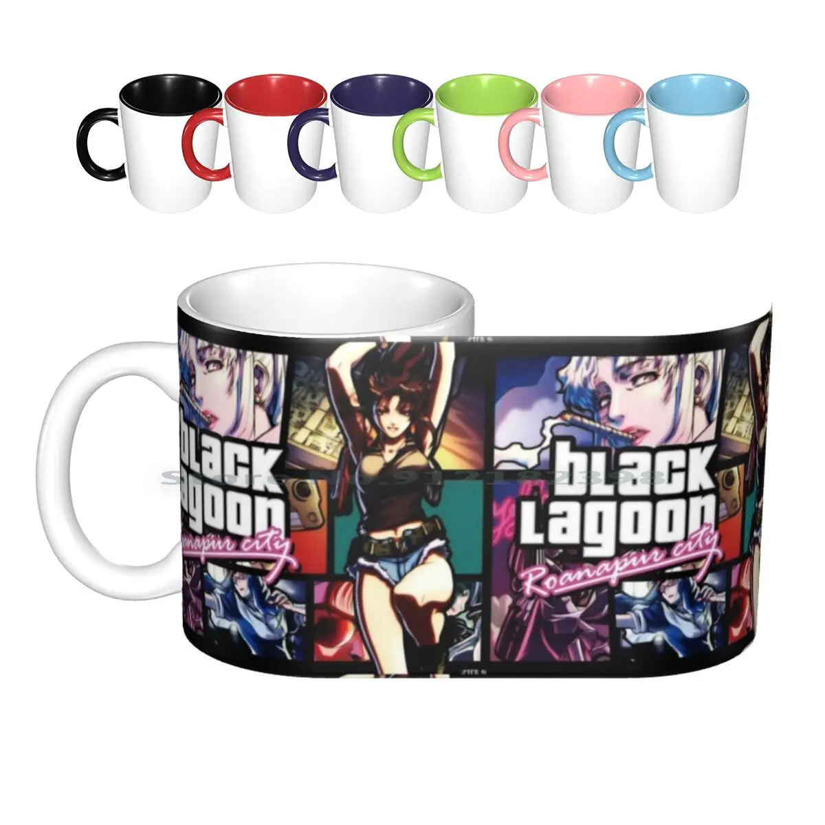 Black Lagon Ceramic Mugs Coffee Cups Milk Tea Mug Ahri Akali Darius Cute Anime Kawaii Gaming Video Games Pop Nerd Geek Cs Cool