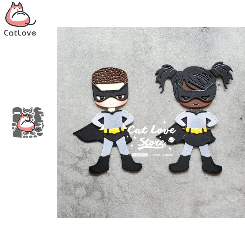Catlove Superhero Boy Gir Metal Cutting Dies Scrapbooking Mold Stencil Die Cuts Card Making DIY Craft Embossing New Die For 2020