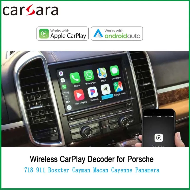 AndroidAuto Wireless CarPlay for Pors che Bosxter Cayman Macan Cayenne Pana mera AirPlay Phonelink Box Car Eelectronic GPS