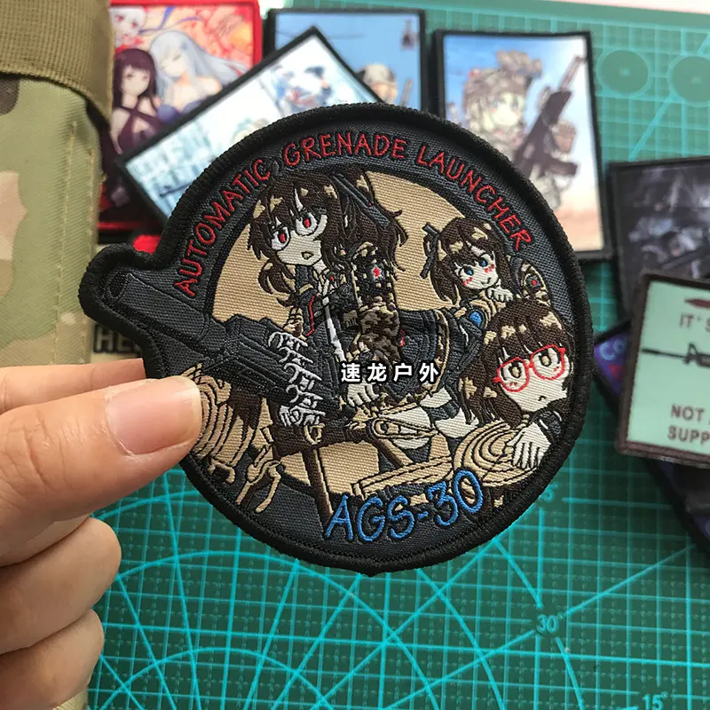 Ump45 Patch Girls Frontline Game 9A91 Griffon 404 Squad Armband Badge Tactical Costume Backpack Accessories Cosplay