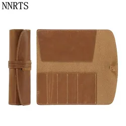 NNRTS Vintage Retro Roll 100% portapenne in pelle portapenne astuccio per studenti astuccio per ufficio forniture scolastiche per ufficio cartoleria escolar