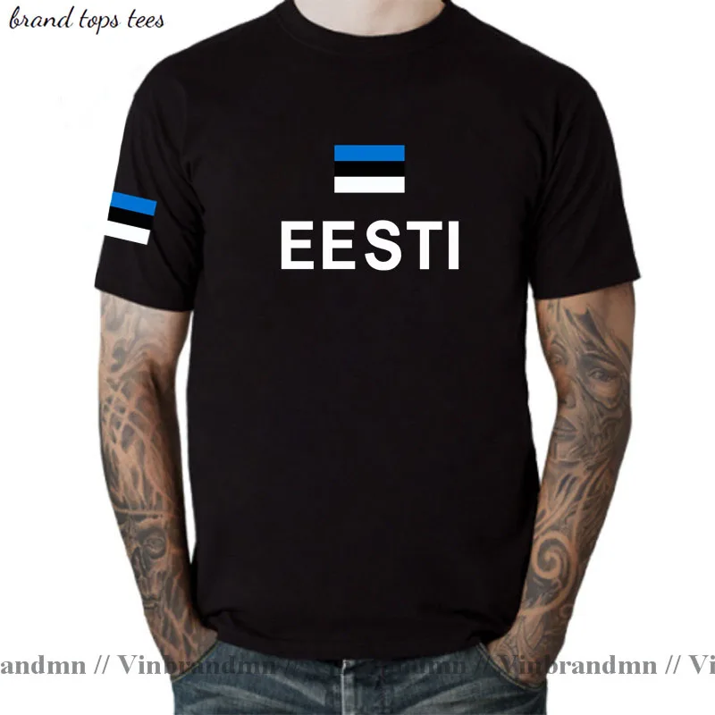 Estonia Estonian men t shirts fashion 2021 jersey nation team 100% cotton t-shirt clothing tees country sporting flags EST Eesti