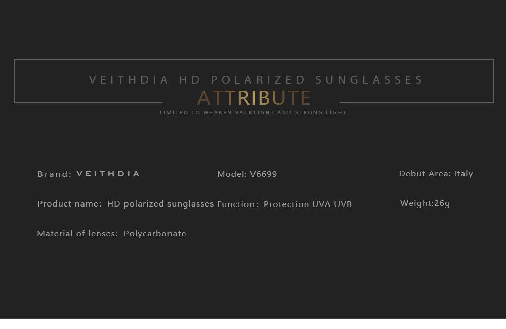 VEITHDIA Männer Sonnenbrille der Aluminium Photochrome Frauen Polarisierte UV400 Objektiv Mode Fahren Outdoor Brillen Männlichen Sonnenbrille 6699 – Detail 7