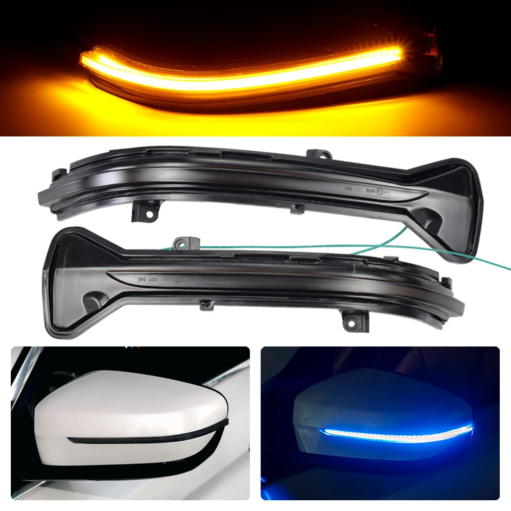 LED Side Wing Rearview Mirror Indicator Blinker Repeater Dynamic Turn Signal Light For BMW 5 6 7 8 3 Series G38 G30 G31 G11 G20