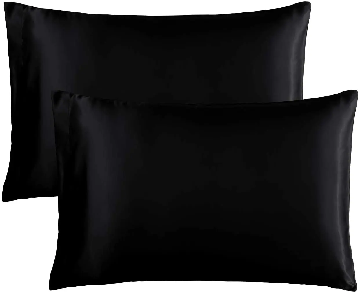 1 Piece Plain Dyed  satin silky Solid Pillowcases Coffee Color 100% Polyester Pillow Case Brief Style