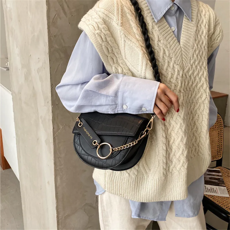 Brand Original Design Texture Bag 2021 Korean Version Joker Texture Messenger Bag Fashion Saddle Bag Ladies Bag