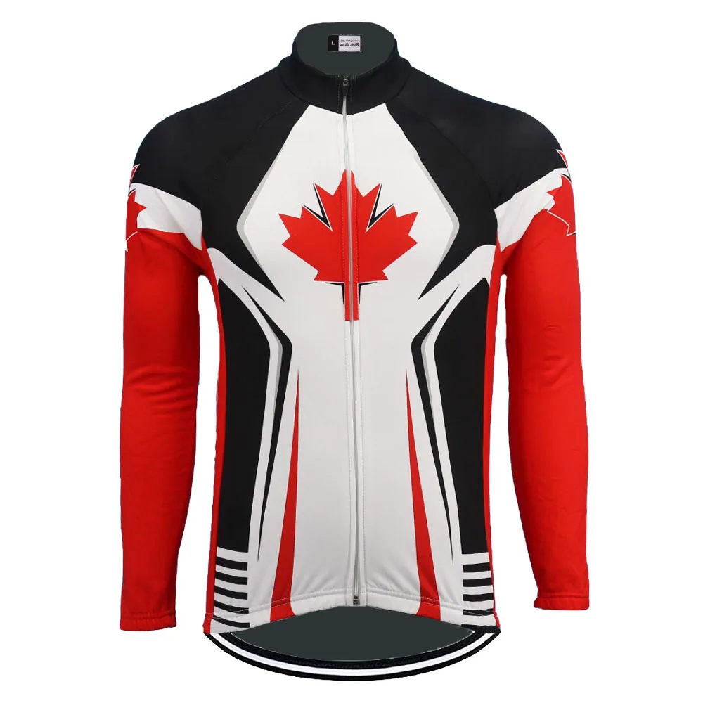 

Canada winter long sleeves Cycling Jersey warm wool &no wool maillot ciclismo ropa ciclismo mtb jersey customized