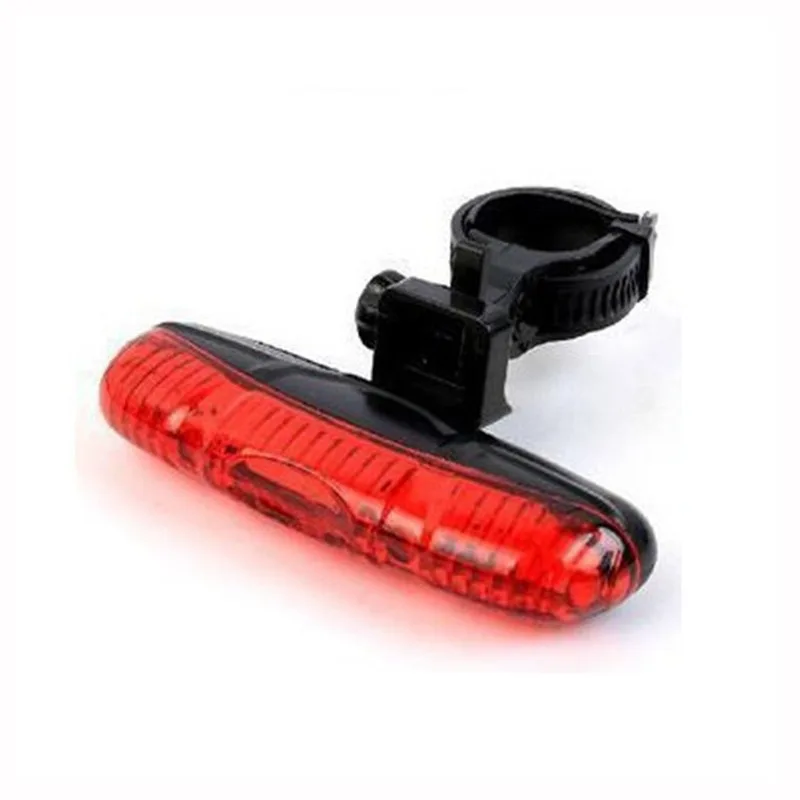 Bicycle 5 LED Long Tail Light Mountain road vehicle warning light Bicycle headlight base adjustable bike cycling rear light