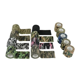 Army Camo 5*450cm Waterproof Camping Hiking Self Adhesive Elastic Camouflage Wrap Tape Bandage Outdoor Hunt Paintball Stretch