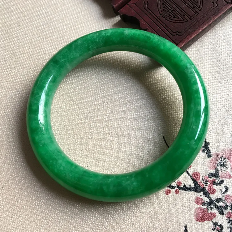 

Natural Myanmar green jadeite jade bangles handcarved jade bangle real jade bracelets natural jade stone for woman jewelry