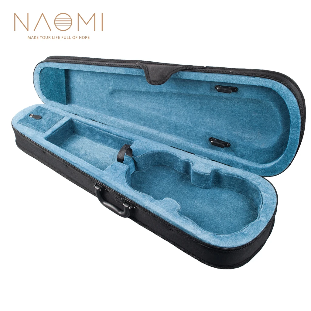 NAOMI Triangular Lightweight Suspension Carry Violin Hard Canvas Case 1/8 1/4 1/2 3/4 4/4 Fiddle