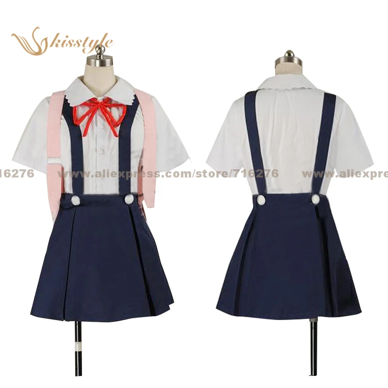 Kisstyle Fashion Bakemonogatari Monstory Monogatari Hachikuji Mayoi Uniform Cloth Cosplay Costume with bag,Customized Accepted